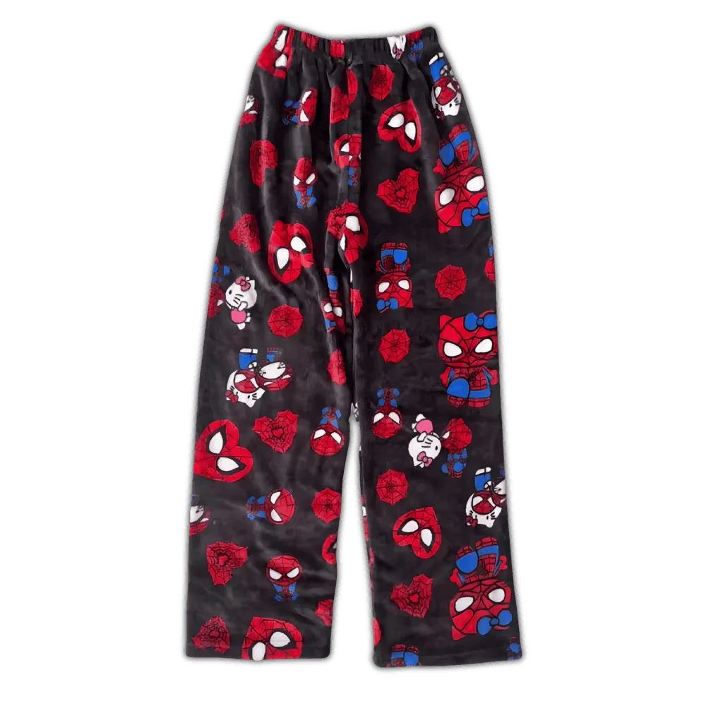 Hello Kitty x Spider man pajamas pants