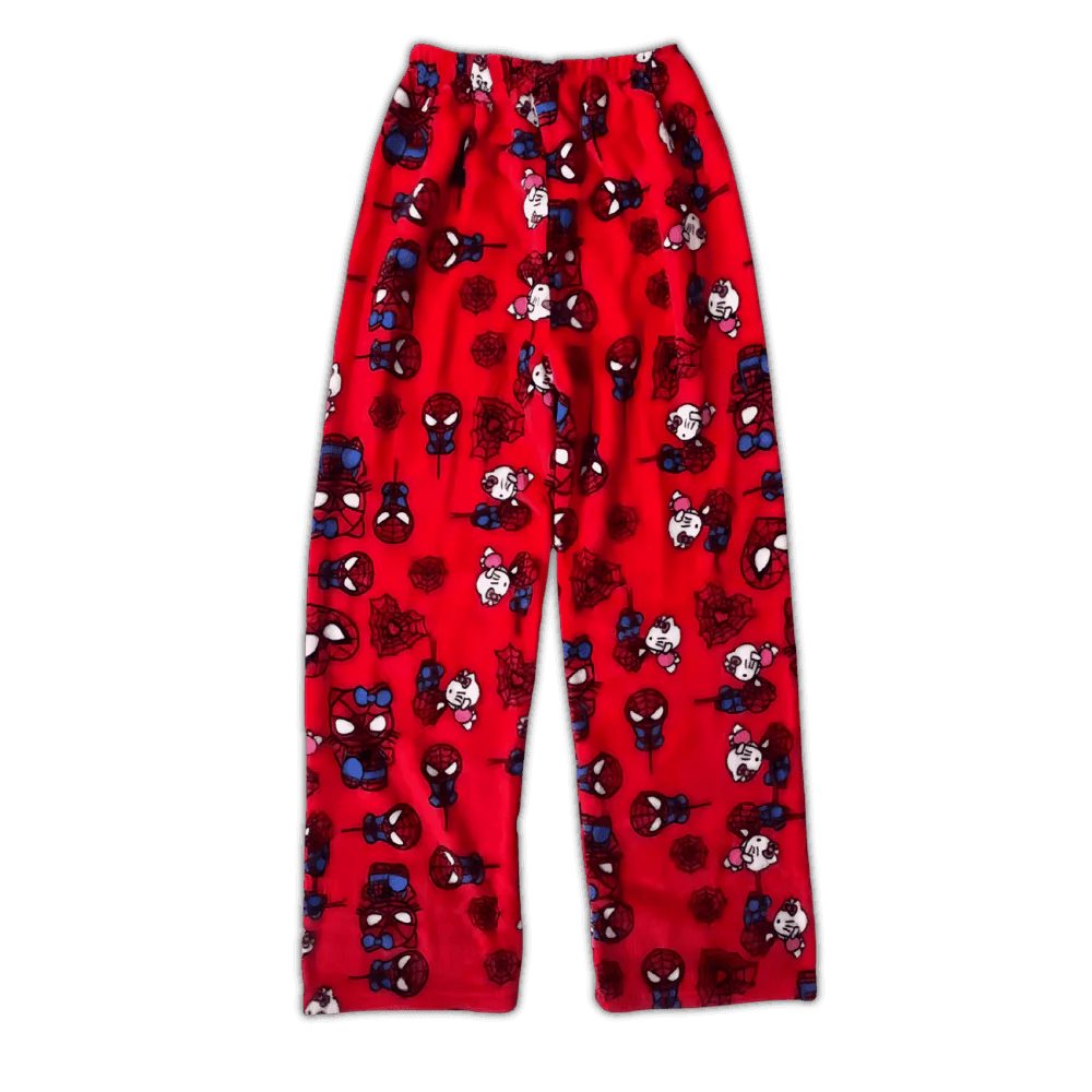 Hello Kitty x Spider man pajamas pants