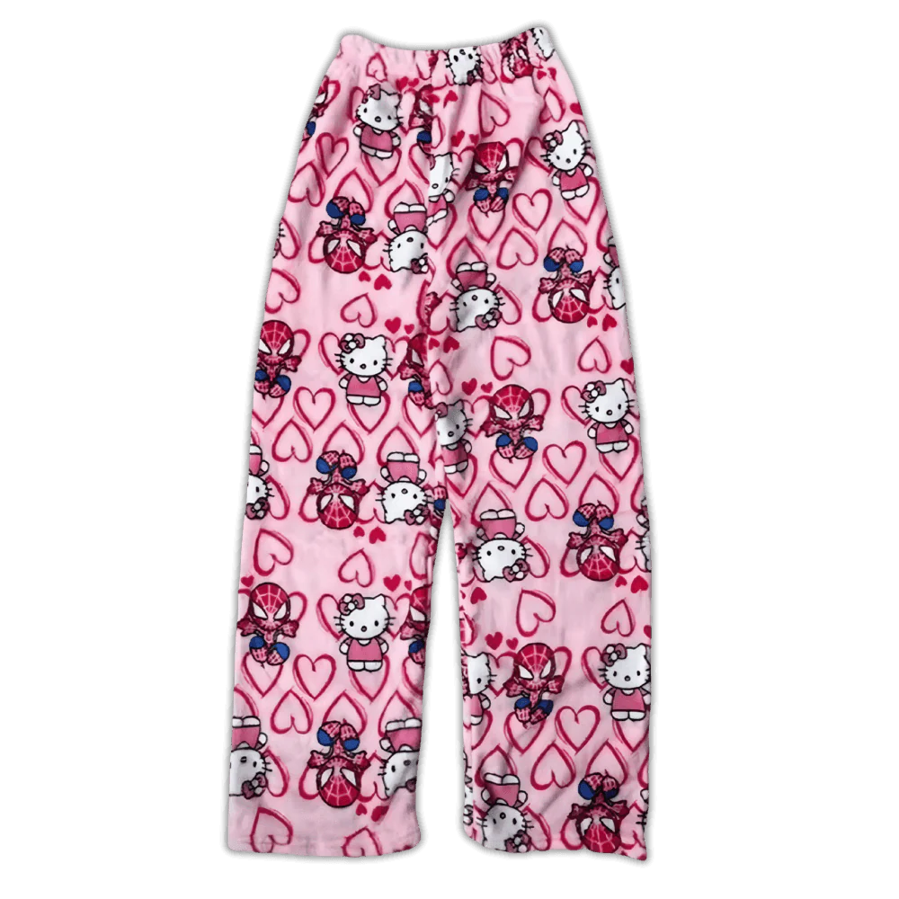 Hello Kitty x Spider man pajamas pants