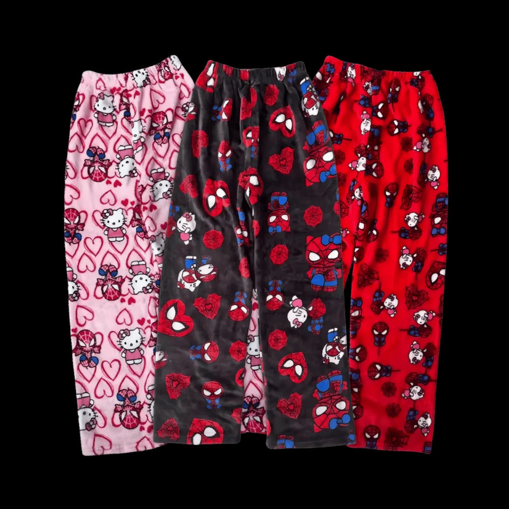 Hello Kitty x Spider man pajamas pants